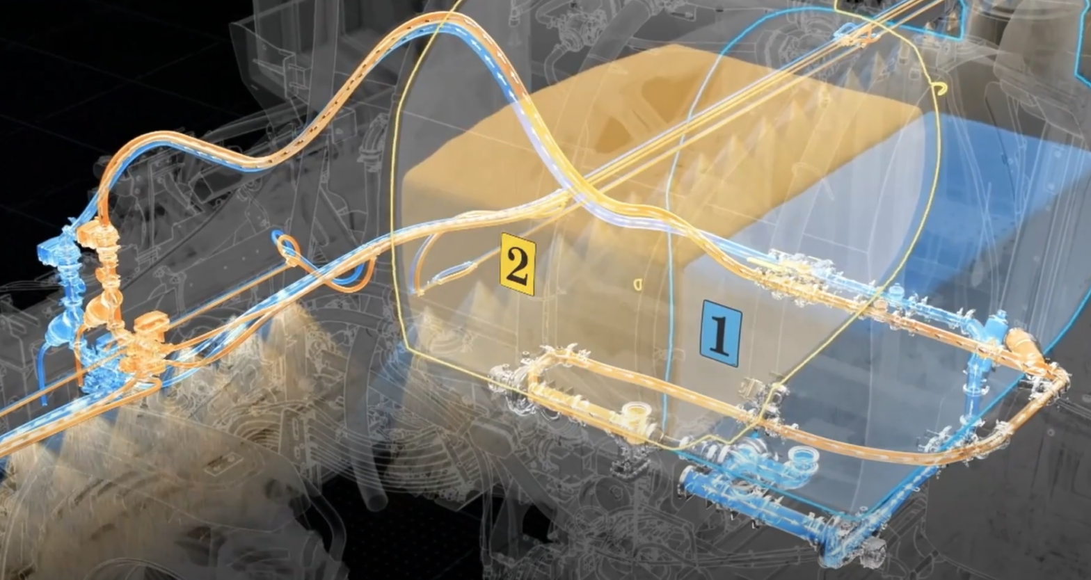 A graphical representation of John Deere's See & Spray technology.